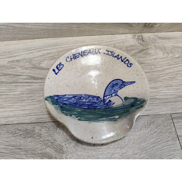 Great Bay Other - Great Bay Hand Made Pottery Loon Les Cheneaux Islands, Michigan Spoon Rest 2003
